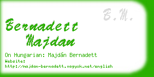 bernadett majdan business card