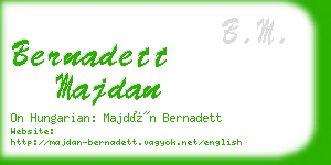 bernadett majdan business card